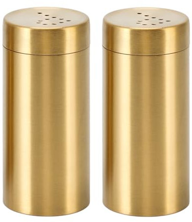 Seasoning Shaker 2Pcs Stainless Steel Rustproof Spice Shaker Screw Open Top Icing Sugar Shaker for Salt Sugar Pepper Paprika