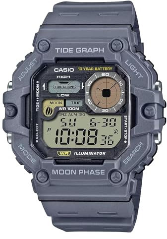 Casio Sports - Orologio da polso da uomo al quarzo Sportivo bracciale e cassa in Resina di colore Grigio display analogico nero - WS-1700H-8A