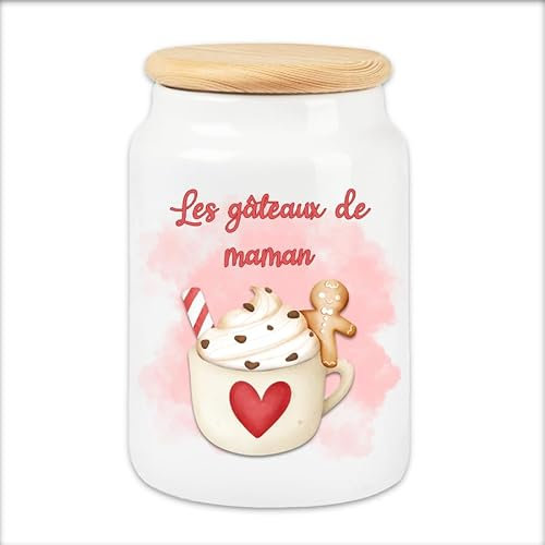 Pot à biscuits personnalisé - Modèle pain d'épice - Cadeau original