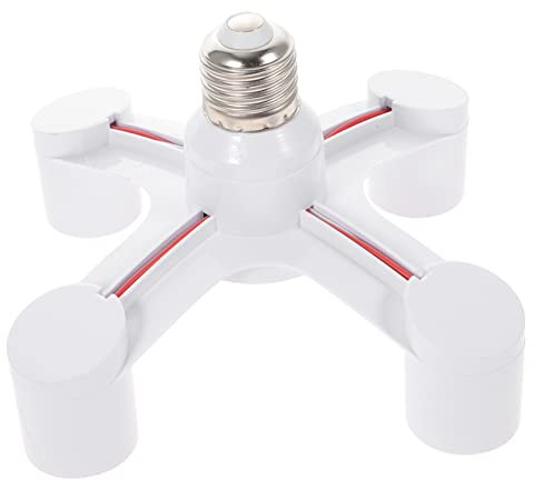 LIFKOME Répartiteur De Douille De Lampe Convertisseur à Branches Rallonge Ampoule Isolation Abs Contact Cuivre