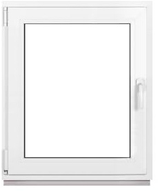 Framex Finestra in Plastica Bianca Larghezza x Altezza 80 x 100 cm (800 x 1000 mm) Triplo Vetri (32 mm), Anta-Ribalta, Girevole DIN Destra – Premium