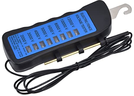 Aoresac Tester di Tensione di Recinzione al Neon da 12kv, Impermeabile 2000-12000V con 8 Luci per Fattorie, Giardini Domestici, Recinti di Bestiame, Fili di Metallo, Corde