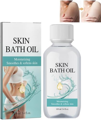 Skin Bath Oil - Moisturizing,Exfoliates, Smoothing & Softening for Dry/Rough Skin, Deeply Hydrating Bath & Shower Oil Reduce dark skin, black spots, and uneven tone for woman and man (1PCS)