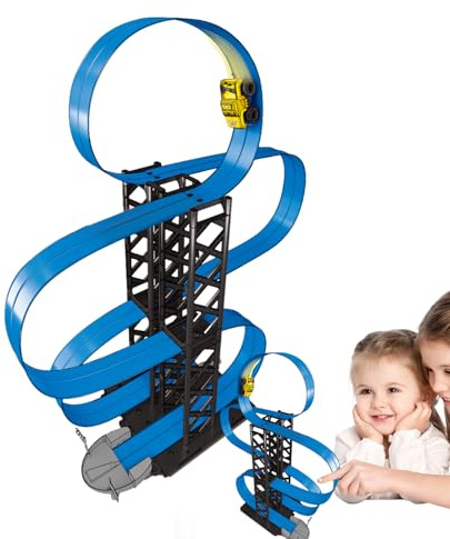 Slotcar - Kit de Jeu de Voiture de Course Robuste et Flexible - Circuit magnétique - pour, Filles, Anniversaire, récompenses de Classe, fête, Noël, Remplissage de Sacs et Fei