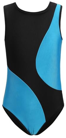 Wsdsgz Atuendos de gimnasia para niñas, leotardos transpirables de color en contraste, traje de ballet para niños, ropa de baile para niños, leotardo de baile de color en contraste para niñas