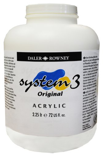 Daler-Rowney System3 Acrylic Paint, Plastic Pot, 76.08oz - 2.25L, Titanium White