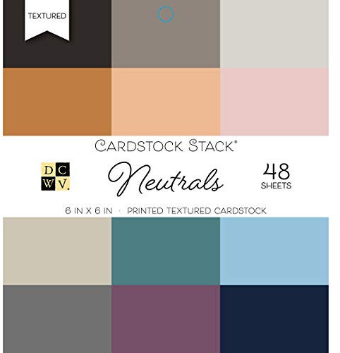 DCWV Neutrual Cardstock-Printed Textured Stack (6x6 inch)