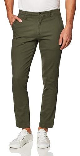 Amazon Essentials Men's Relaxed-Fit Casual Stretch Khaki, Olive, 38W x 28L