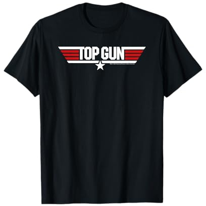 Top Gun White Classic Logo Maglietta