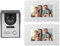 de Intercomunicador de Video con Cable con Monitor LCD Dual de 7 Pulgadas, de Videoportero con Cámara, Soporte de Vista Nocturna, Desbloqueo de Puerta, Monitoreo para Villa Home