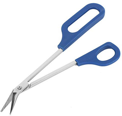 Tijeras de Bordado Curvadas con Mango Doblado de Acero Inoxidable, Tijeras Pequeñas de Mango Largo, Tijeras Artesanales Profesionales