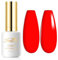 UV Nagellack, Neon rot Gellack Nagellack Gel für UV Nagellampe Langlebige Maniküre Nagelgellack Soak Off Nail Gel Polish (Erfordert Trocknung unter UV-LED-Lampe)