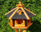 Vogelhaus aus Holz wetterfest (L ohne Ständer, Schwarz)