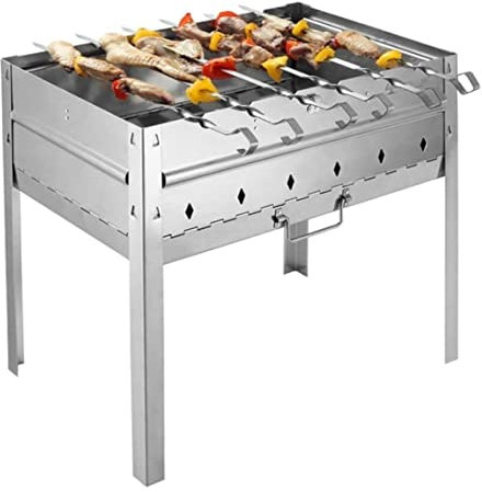 Holzkohlegrill Picknickgrill Holzkohlegrills BBQ Grill Tragbarer Faltbarer Großer Grillständer Carbon Holzkohle Grill Im Freien Holzkohlegrills Holzkohle Grill (Color : 51X30X48cm)