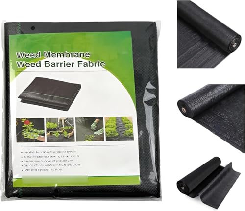 AUSYIWI Weed Membrane, Weed Control Membrane, Heavy Duty Garden Membrane (2M X 5M)