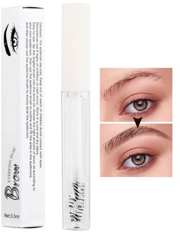 Eyebrow Gel Clear - Langanhaltendes Augenbrauengel zum Stylen und Modellieren - Brauenkleber, starker Halt, klar trocknendes & wasserabweisendes Brauengel, Kamm & Sculpt Brows