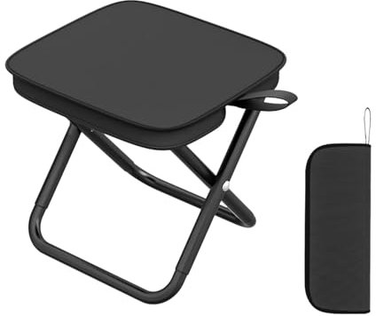Generisch Tragbarer Klapphocker,Klapphocker,Leichter Klapphocker | Tragbare, leichte Hocker für Erwachsene, Klappstuhl für draußen und drinnen, Faltbarer Hocker für Camping, Zuhause