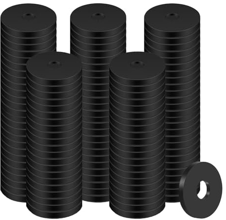120 pezzi Rondella in gomma nera, M6 resistente all'usura e antiabrasione, rotonda, 6 mm ID 12 mm OD 2 mm di spessore, guarnizioni, rondelle per rubinetti, tubi, raccordi per tubi flessibili, bulloni