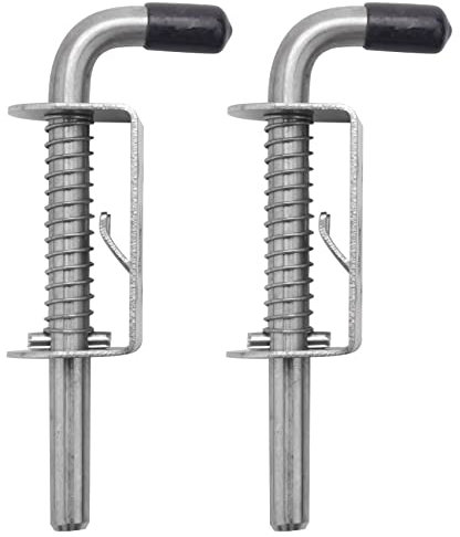 Pqahffowr Bullone un Barilotto con Perno un Scatto Caricato un Molla nel Acciaio Inossidabile da 2 Pollici da 5 Pollici Spazzolato