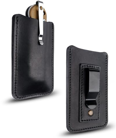 VIPERADE PJ37 fodero in pelle per coltello EDC, custodia multifunzione per coltelli da cintura, fondina con clip da cintura per coltello tascabile multitool