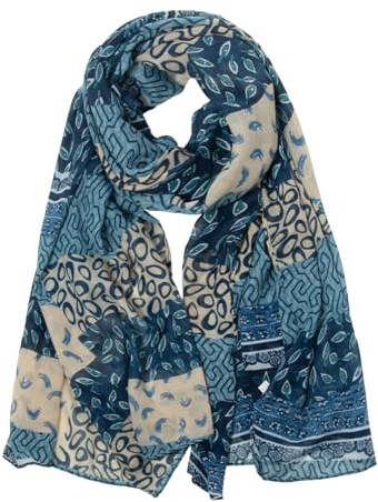 RIIQIICHY Foulard Donna – Sciarpa Donna Primaverile in Stampata, Sciarpa Leggera Donna per Primavera Estate Elegante e Casual
