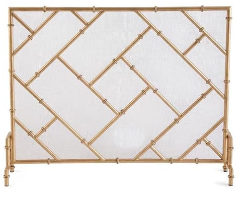 Pare-feu Moderne à Panneau Unique, Grille de Protection Anti-feu, barrière de sécurité pour poêles à Bois/Feux Ouverts, Protection de cheminée personnalisée (doré)