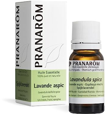 PRANAROM - Lavanda Aspic - Aceite Esencial Quimiotipado - Picaduras de Mosquitos e Insectos - 100% Puro y Natural - HECT - 10 ml