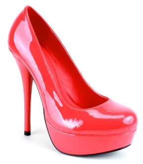 Andrés Machado - Décolleté Particolari in Similpelle Nera per Donna/Ragazza con Tacco di 14,0 cm, Plateau e Punta Tonda - Tacchi Alti - AM453 – Rosso Lucido, dalla Taglia EU 42
