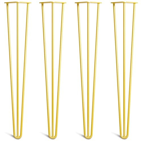 Desk & Dining Hairpin Legs, 71cm, Yellow
