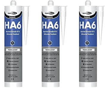 3X Bond it Clear HA6 RTV Silicone Sealant Marine Aquarium Safe Water Fish Tank