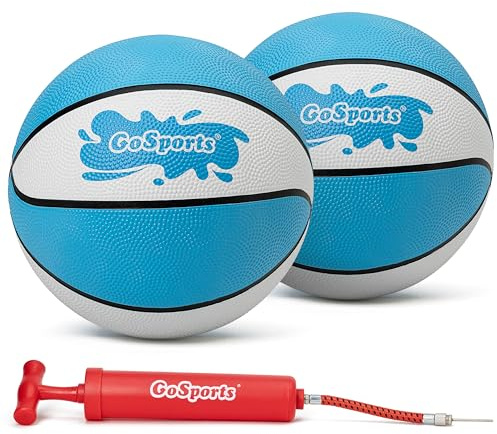GoSports Water Basketballs 2 Pack - Size 3 (7 Inch), Great for Swimming Pool Basketball Hoops