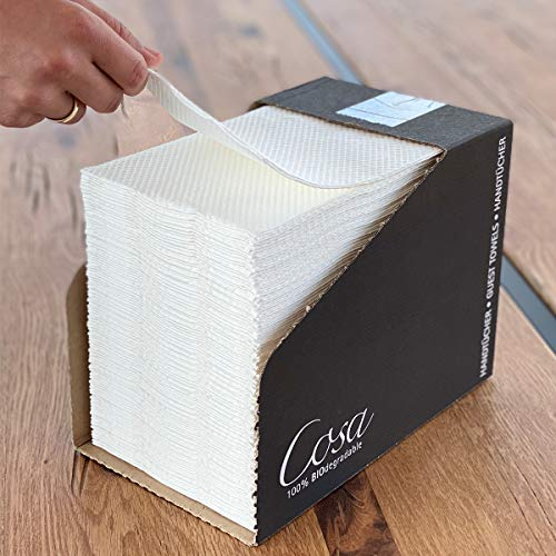 COSA Sovie CARE Einweghandtücher 4-lagig im Dispenser, 49 x 30 cm, 100 Stück – extra saugfähig, weich & hygienisch, ideal für Pflege, Gastro, Kosmetik & Praxisbedarf