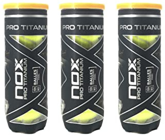 Racketworld NOX Padel Balls Pro Titanium Pack 9 Balls (3 x 3)
