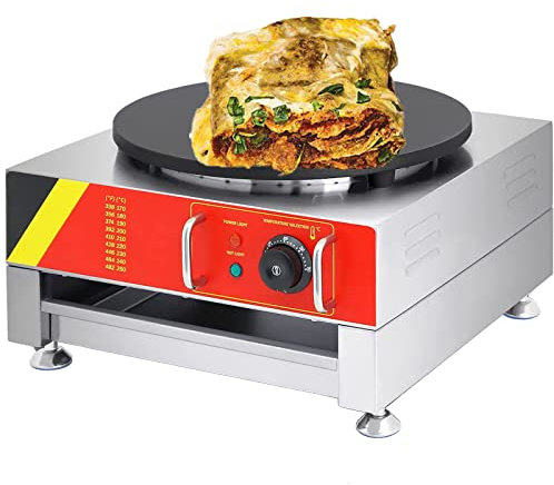 Zgsalvation 34 cm/16 elektrisk crepe-maskin pannkakstillverkningsmaskin, 220/110 V crepe-panna exakt temperaturkontroll för non-stick pannor kinesisk pannkaksfrukt
