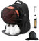 Mocoli Basketball Rucksack mit Separatem Ballfach und Schuhfach für Fußball Volleyball für Jungen, passt 15.6 Zoll Laptop, mit extra tragbarer Balltasche, Hand-Luftpumpe Inflator Kit mit 2 Nadeln