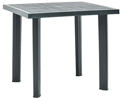 GuyAna Mesa de jardín de plástico Verde 80x75x72 cm Mesa terraza Exterior Mesa de Comedor jardín Mesa Jardin Exterior Garden Table mesas terraza