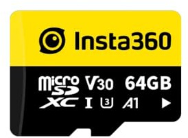 Insta360 64 GB UHS-III V30 MicroSD-Speicherkarte für One X/One X2/X3/X4, One R/One RS, Ace Pro und Sphere Action-Kameras