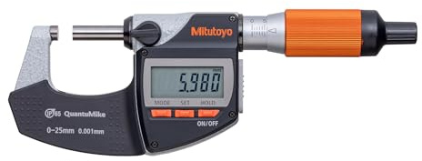Mitutoyo 293-140-40, Digitale Bügelmessschraube QuantuMike, IP65, 0-25mm, 0,001mm, mit Bidirektionale Datenausgabe