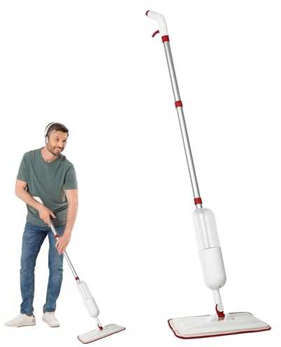 Joberio Trapeador en Aerosol para Pisos, Trapeador en Aerosol - Trapeadores húmedos de Microfibra para Limpieza de Pisos - Trapeador seco y húmedo con rociador de Agua, trapeador Limpiador para