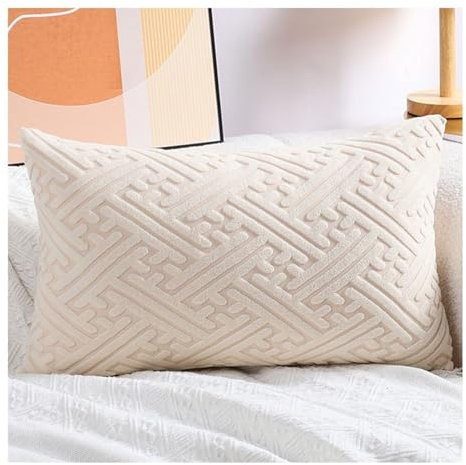 Kissenbezug mit ReißVerschluss Kissenbezüge 50x70 1er set Kopfkissenbezug 40x70 KissenhüLle Samt 60x80 Zierkissenbezug 30x50 Zierkissen Kissen Dekokissen Sofakissen Bezug Pillowcase(Color:Q12,Size:60x