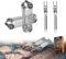 BigKing 2 Piezas Conjunto de Cestas para Parrilla Rodante, Cesta de Parrilla de Acero Inoxidable, Cesta Rodante para Parrilla con Manejar, Accesorios BBQ para Asar Verduras, Carne