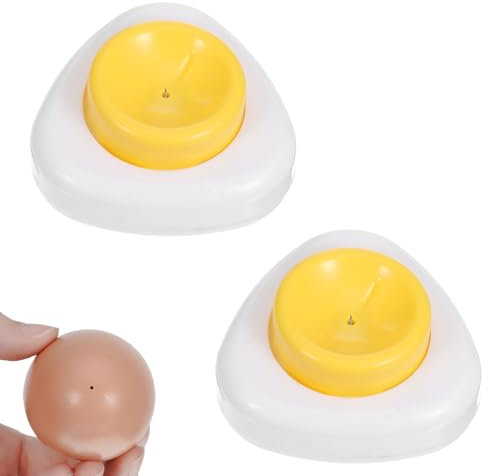 2 Stück Eier Pieker, Eierpicker, Eierpicker, Eierpiekser, Edelstahl Eierstecher, Eipicker Hilfe, Eierpiekserküche, Lochschläger, Halbautomatische Eierschalen für Einpiksen Eier Kochen Eiern Ein