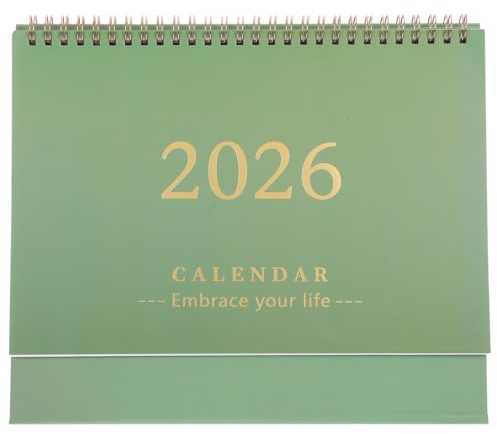 Ciieeo Calendario Da Tavolo 2026 Con Rilegatura A Doppio Filo Calendario Da Tavolo Ribaltabile Luglio 2025 A Dicembre 2026 Verde 9 8X8 4 Pollici