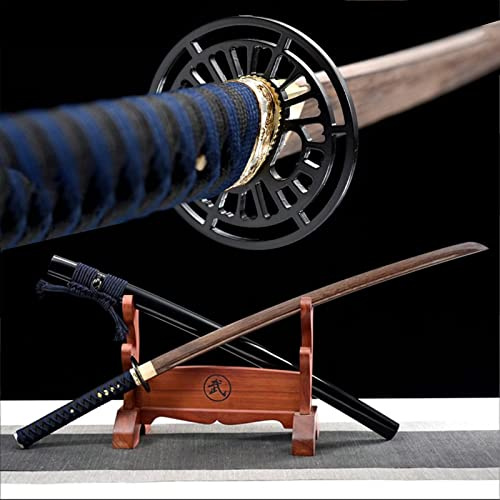 Iaido Samurai Sword, Handmade Katana, 103cm Natural Rosewood Bokken with Solid Wood Sheath, Ideal for Kendo Training, Cosplay, Home Decor, Display Collection