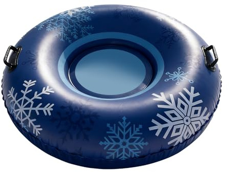 Trineo de nieve para adultos, juguete inflable resistente al frío, 110 cm, resistente funda de nieve para niños, para aventuras al aire libre, exploración, carreras, fiestas, camping y