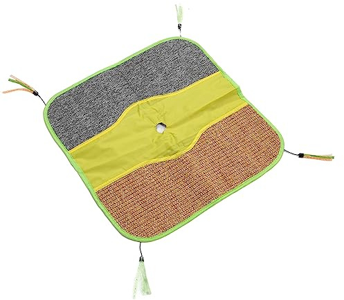 Yctze Tapis de Jeu à Gratter pour Chat – Tapis à Gratter Multifonctionnel en Sisal pour Chat avec Cordes Taquines, froissé Doux pour Chatons et, Idéal pour, Dormir et Se Détendre