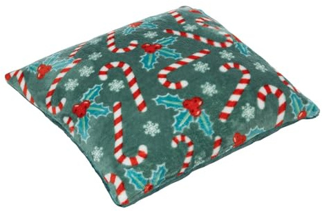 Well Home - Cuscino ISAR natalizio di decorazione agrifoglio 40 x 40 cm, verde