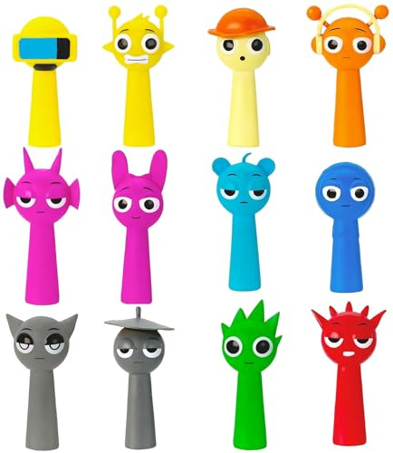12 Figuras de AccióN Adecuadas Figuras de Juguetes Coloridas Muñecos de Figuras de Juguete para Niños Adultos y Fanáticos de Los Juegos Pueden Usar como Regalos de Cumpleaños Colecciones Decoraciones