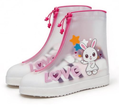 yolzhxe Couvre Chaussure Impermeable pour Enfants, Réutilisables Surchaussures Impermeables, Antidérapant Protege Chaussure Pluie, pour Jours Pluvieux et Neigeux