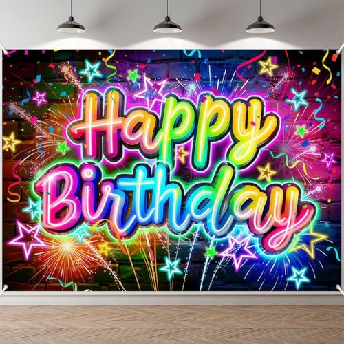 ANOMM Generale Striscione di Compleanno, Compleanno Decorazioni-210*150 cm